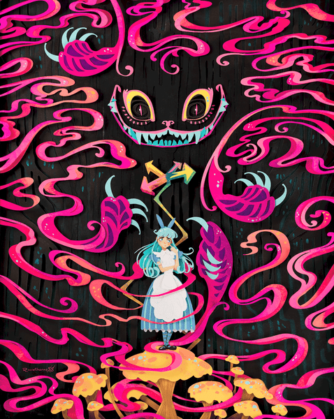 A Mad Grin - Alice in Wonderland Papercraft Print