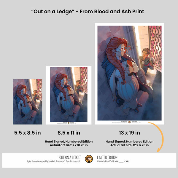 Out on a Ledge - From Blood and Ash Print
