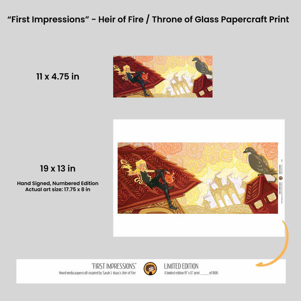 First Impressions - Heir of Fire / Throne of Glass Officially Licensed Print